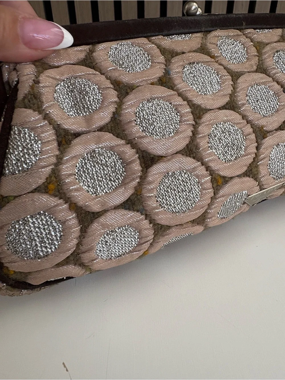 Auth VTG PRADA Tapestry Structured Bag